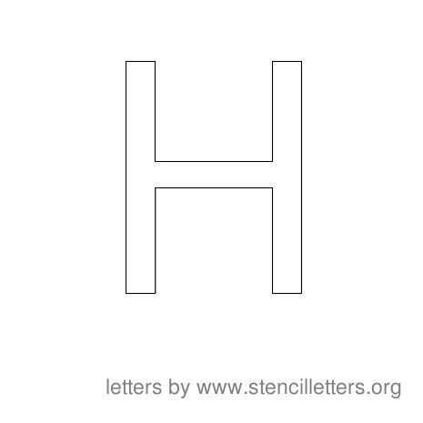 Stencil Letters to Print Alphabet H Stencil Letters to Print Alphabet H
