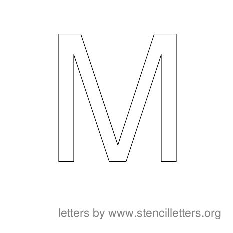 Stencil Letters to Print Alphabet M Stencil Letters to Print Alphabet M