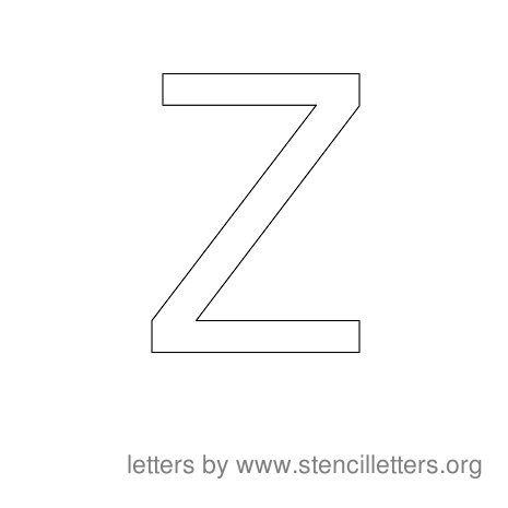 Stencil Letters to Print Alphabet Z Stencil Letters to Print Alphabet Z