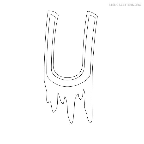 Stencil Letter Halloween U Stencil Letter Halloween U