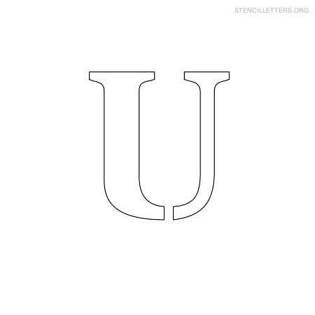 Stencil Letter Small U Stencil Letter Small U