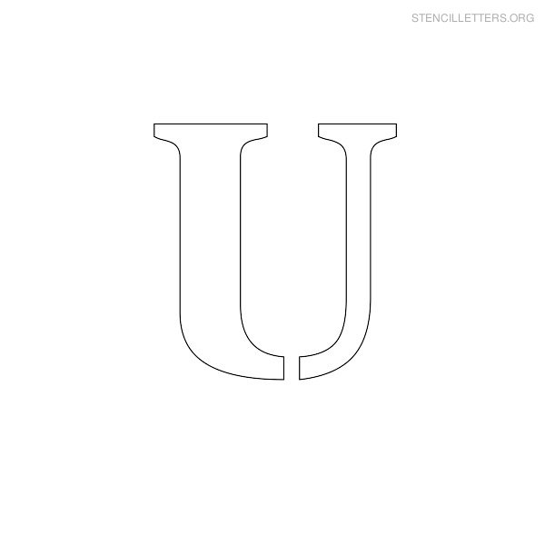 Stencil Letter Uppercase U Stencil Letter Uppercase U