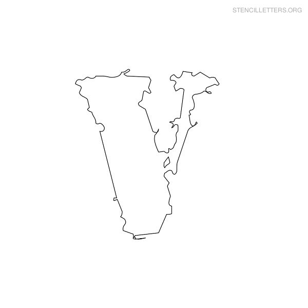 Stencil Letter Bubble V